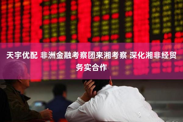 天宇优配 非洲金融考察团来湘考察 深化湘非经贸务实合作